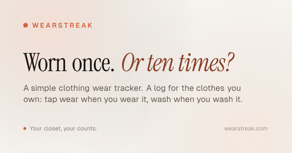 Clothing Wear Tracker